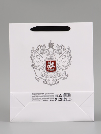 Пакет подарочный «Россия», 25.5×30×9 см