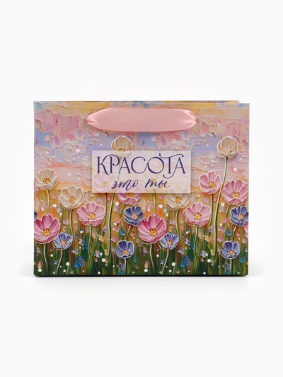 Пакет подарочный «Красота — это ты», 15×12×5.5 см