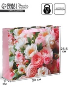 Пакет подарочный «Цветы», 30×25.5×9 см  (артикул 10934951)  большой выбор товаров оптом и в розницу по низким ценам с доставкой