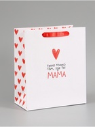 Пакет подарочный «Любимой мамуле», 23×27×11.5 см  (артикул 10934964)  большой выбор товаров оптом и в розницу по низким ценам с доставкой