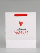 Пакет подарочный «Любимой мамуле», 23×27×11.5 см  (артикул 10934964)  большой выбор товаров оптом и в розницу по низким ценам с доставкой
