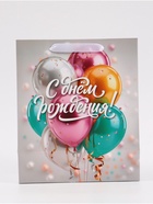 Пакет подарочный «С Днём рождения. Шары», 23×27×11.5 см  (артикул 10934969)  большой выбор товаров оптом и в розницу по низким ценам с доставкой