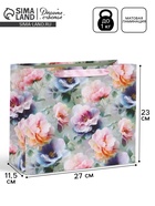 Пакет подарочный «Цветы», 27×23×11.5 см  (артикул 10934973)  большой выбор товаров оптом и в розницу по низким ценам с доставкой