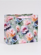 Пакет подарочный «Цветы», 27×23×11.5 см  (артикул 10934973)  большой выбор товаров оптом и в розницу по низким ценам с доставкой