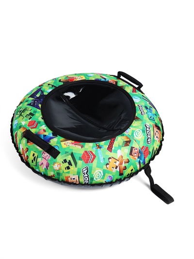 УЦЕНКА Чехол для тюбинга – ватрушки «Пиксели» Winter Star, диаметр чехла 90 см, зелёная, чёрный