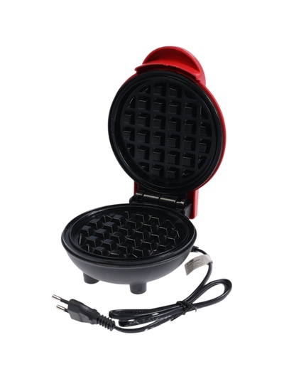 УЦЕНКА Электровафельница WV-01, 350 Вт, венские вафли, антипригарное покрытие, красная