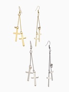 Серьги висячие «Шелест» крестики, цвет МИКС, 8.5 см - Фото 1