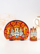 Набор пасхальный салфетница и подставка под зубочистки «Храм» - Фото 3