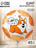 Воздушный шар фольгированный 18" «С днём рождения. ВАФ Корги»  (артикул 10993674)  большой выбор товаров оптом и в розницу по низким ценам с доставкой