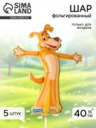 Воздушный шар фольгированный 16" «Простоквашино. Шарик», набор 5 шт. - фото 122246288