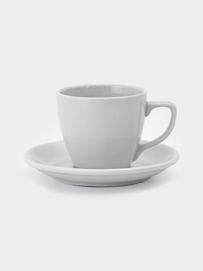 Чайная пара Добрушский завод «Универсал», 190 мл, фарфор, белая - Фото 1