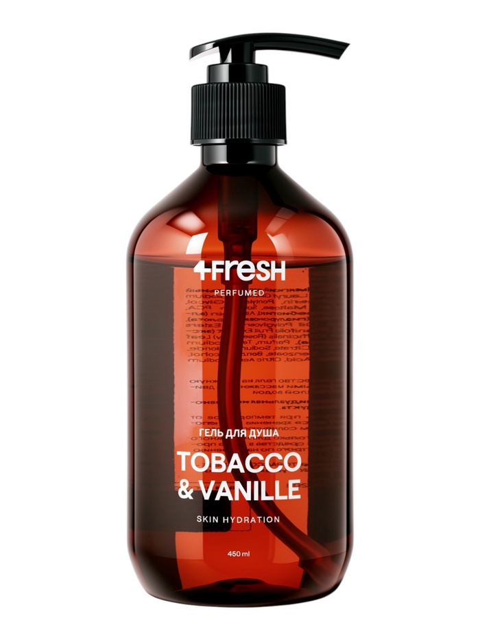 Гель для душа 4FRESH tobacco vanille, 450 мл - Фото 1