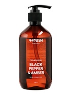 Гель для душа 4FRESH black pepper, amber, 450 мл - Фото 1