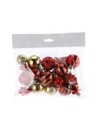 УЦЕНКА Набор украшений пластик 21 шт. «Серпантин» красный золото - Фото 2