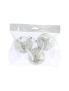 УЦЕНКА Набор шаров пластик d=8 см, 3 шт. «Феклиста» серебристо-белый - Фото 2