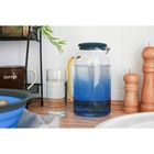 УЦЕНКА Кувшин для воды Magistro «Модерн», 1.4 л, 16×21 см, стекло, с крышкой, синий - Фото 5