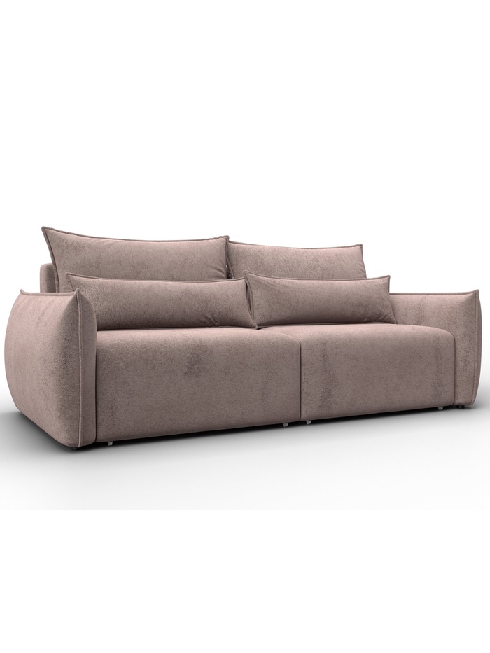 Диван прямой «Лига – 051», НПБ, механизм еврокнижка, велюр, цвет бежевый - Фото 1