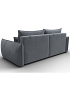 Диван прямой «Лига – 051», НПБ, механизм еврокнижка, велюр, цвет серый - Фото 6