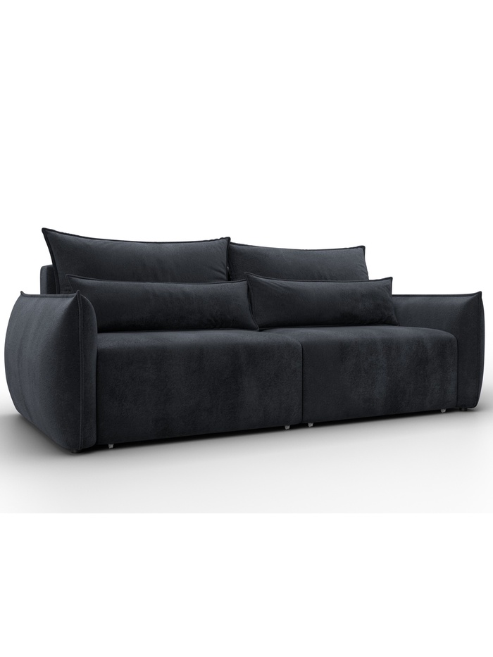 Диван прямой «Лига – 051», НПБ, механизм еврокнижка, велюр, цвет темно-серый - Фото 1