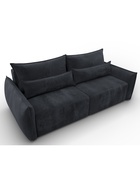 Диван прямой «Лига – 051», НПБ, механизм еврокнижка, велюр, цвет темно-серый - Фото 6