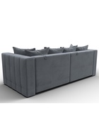 Диван прямой «Лига – 052», НПБ, механизм еврокнижка, велюр, цвет серый - Фото 6