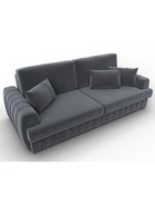 Диван прямой «Лига – 057», НПБ, механизм еврокнижка, велюр, цвет серый - Фото 7