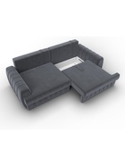 Диван прямой «Лига – 057», НПБ, механизм еврокнижка, велюр, цвет серый - Фото 8