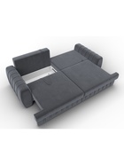 Диван прямой «Лига – 057», НПБ, механизм еврокнижка, велюр, цвет серый - Фото 9