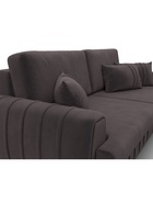 Диван прямой «Лига – 057», НПБ, механизм еврокнижка, велюр, цвет коричневый - Фото 4