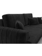 Диван прямой «Лига – 057», НПБ, механизм еврокнижка, велюр, цвет черный - Фото 4