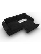 Диван прямой «Лига – 057», НПБ, механизм еврокнижка, велюр, цвет черный - Фото 8