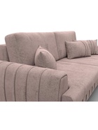 Диван прямой «Лига – 057», НПБ, механизм еврокнижка, велюр, цвет бежевый - Фото 4