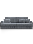 Диван прямой «Лига – 057», НПБ, механизм еврокнижка, велюр, цвет серый - Фото 2