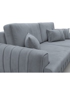 Диван прямой «Лига – 057», НПБ, механизм еврокнижка, велюр, цвет серый - Фото 4