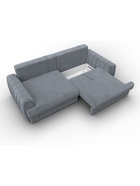 Диван прямой «Лига – 057», НПБ, механизм еврокнижка, велюр, цвет серый - Фото 8