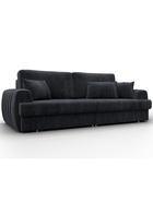 Диван прямой «Лига – 057», НПБ, механизм еврокнижка, велюр, цвет темно-серый - Фото 1