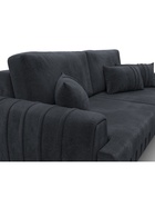 Диван прямой «Лига – 057», НПБ, механизм еврокнижка, велюр, цвет темно-серый - Фото 4