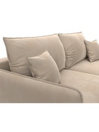 Диван прямой «Лига – 064», НПБ, механизм тик-так, велюр, цвет бежевый  (артикул 10998784)  большой выбор товаров оптом и в розницу по низким ценам с доставкой