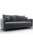 Диван прямой «Лига – 064», НПБ, механизм тик-так, велюр, цвет серый  (артикул 10998785)  большой выбор товаров оптом и в розницу по низким ценам с доставкой