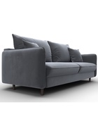 Диван прямой «Лига – 064», НПБ, механизм тик-так, велюр, цвет серый  (артикул 10998785)  большой выбор товаров оптом и в розницу по низким ценам с доставкой