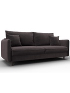 Диван прямой «Лига – 064», НПБ, механизм тик-так, велюр, цвет коричневый  (артикул 10998786)  большой выбор товаров оптом и в розницу по низким ценам с доставкой