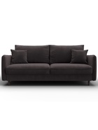 Диван прямой «Лига – 064», НПБ, механизм тик-так, велюр, цвет коричневый  (артикул 10998786)  большой выбор товаров оптом и в розницу по низким ценам с доставкой