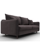 Диван прямой «Лига – 064», НПБ, механизм тик-так, велюр, цвет коричневый  (артикул 10998786)  большой выбор товаров оптом и в розницу по низким ценам с доставкой