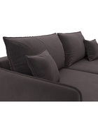 Диван прямой «Лига – 064», НПБ, механизм тик-так, велюр, цвет коричневый  (артикул 10998786)  большой выбор товаров оптом и в розницу по низким ценам с доставкой