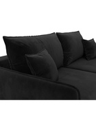 Диван прямой «Лига – 064», НПБ, механизм тик-так, велюр, цвет черный  (артикул 10998787)  большой выбор товаров оптом и в розницу по низким ценам с доставкой