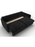 Диван прямой «Лига – 064», НПБ, механизм тик-так, велюр, цвет черный  (артикул 10998787)  большой выбор товаров оптом и в розницу по низким ценам с доставкой