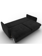 Диван прямой «Лига – 064», НПБ, механизм тик-так, велюр, цвет черный  (артикул 10998787)  большой выбор товаров оптом и в розницу по низким ценам с доставкой