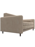 Диван прямой «Лига – 070», ППУ, механизм раскладной, велюр, цвет бежевый  (артикул 10998788)  большой выбор товаров оптом и в розницу по низким ценам с доставкой