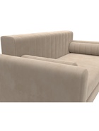 Диван прямой «Лига – 070», ППУ, механизм раскладной, велюр, цвет бежевый  (артикул 10998788)  большой выбор товаров оптом и в розницу по низким ценам с доставкой