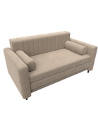 Диван прямой «Лига – 070», ППУ, механизм раскладной, велюр, цвет бежевый  (артикул 10998788)  большой выбор товаров оптом и в розницу по низким ценам с доставкой